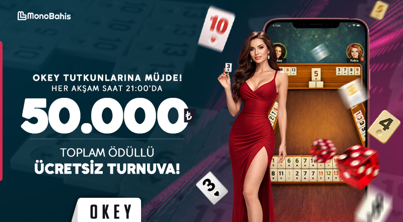Nisan Ayı Boyunca Hergün 50.000₺ Ödüllü Okey Turnuvası